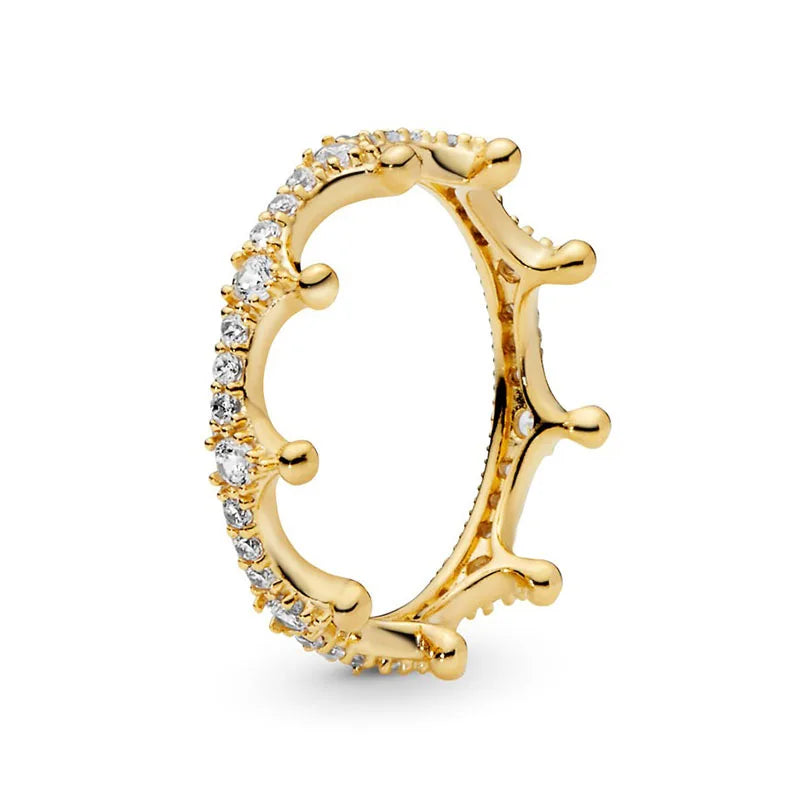 925 Sterling Silver Gold Rings for Women – Classic Luxury Styles | Elegant Shiny Charm Jewelry & Gift Collection