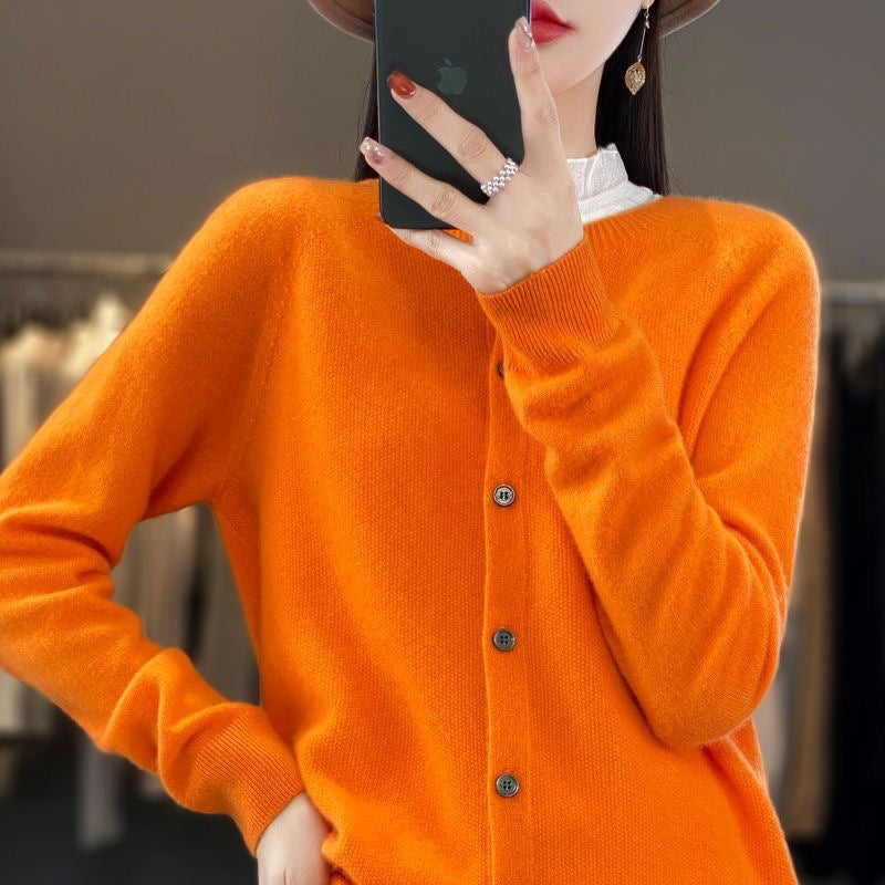 Velours Merino Button Cardigan