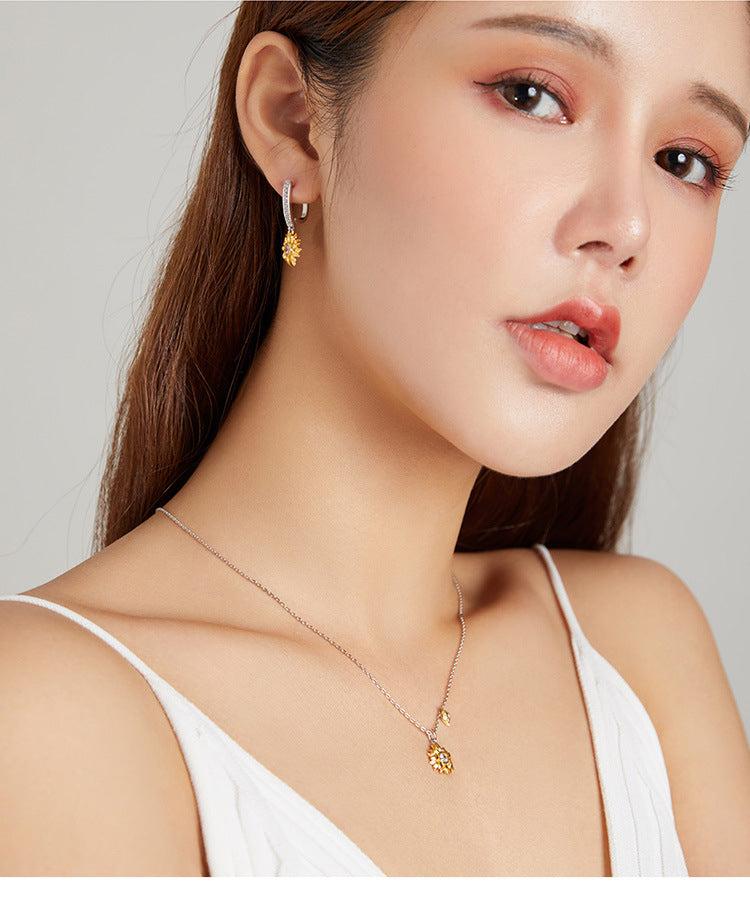 Sunflower 925 Sterling Silver Jewelry Set
