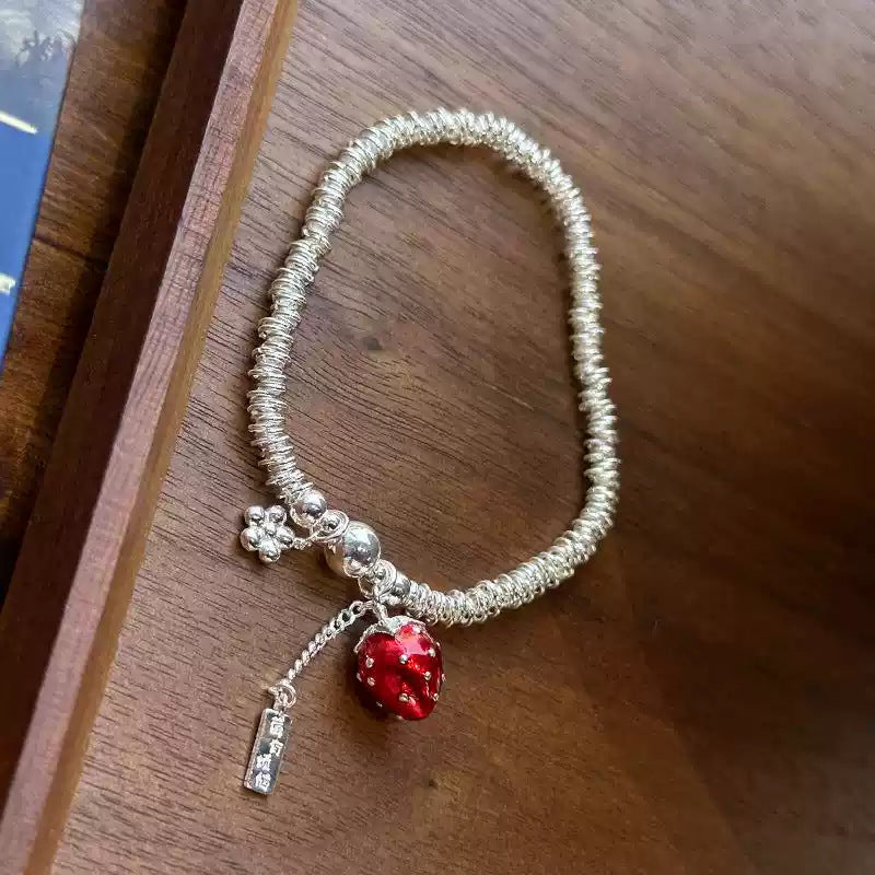 Berry Charm Silver-Tone Bracelet