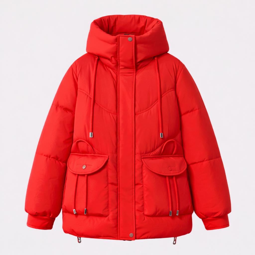 Women’s Winter Puffer Jacket - Short and Cotton-Padded