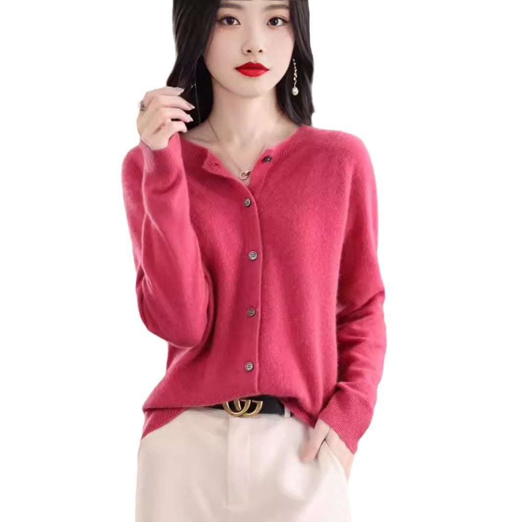 Velours Merino Button Cardigan