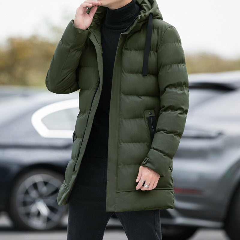 Men’s Long Hooded Puffer Jacket