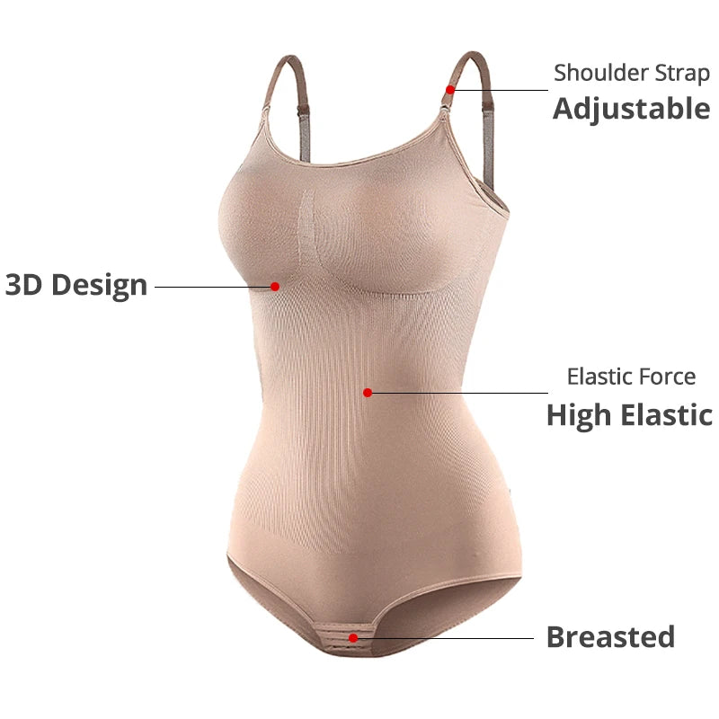 Butt Lift Elastic Bodysuits for Women Tummy Control Shapewear Belly Trimmer Sculpting Body Shaper Compression Slimming Tank Tops