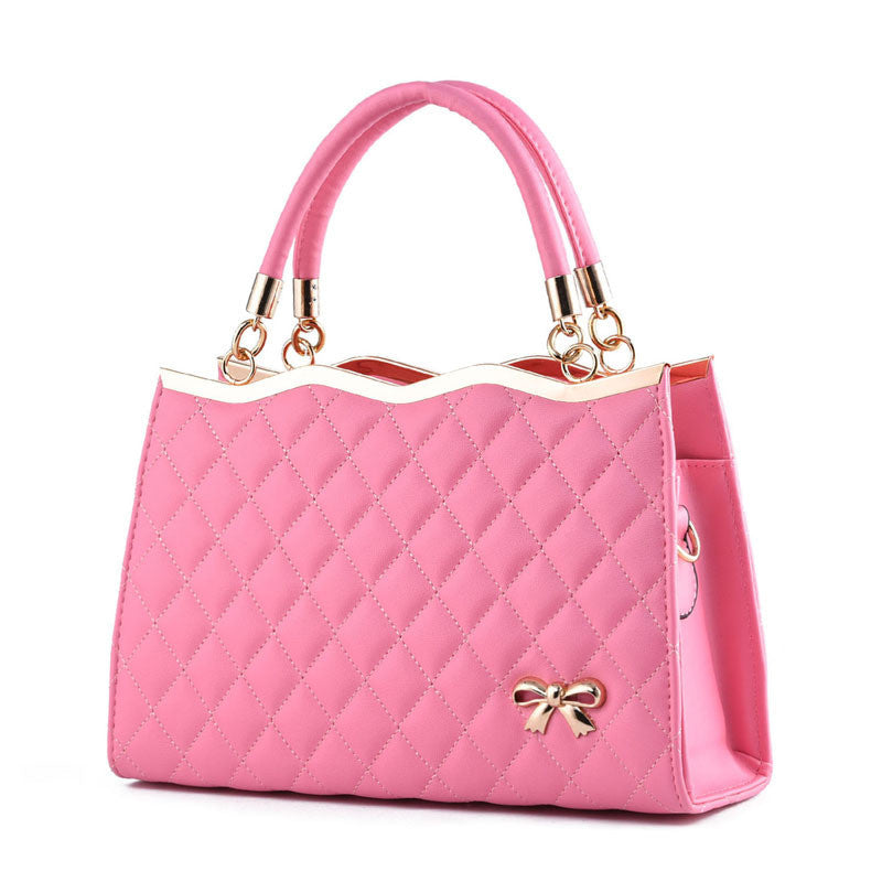 Quilted Shoulder & Handbag with Bow Detail