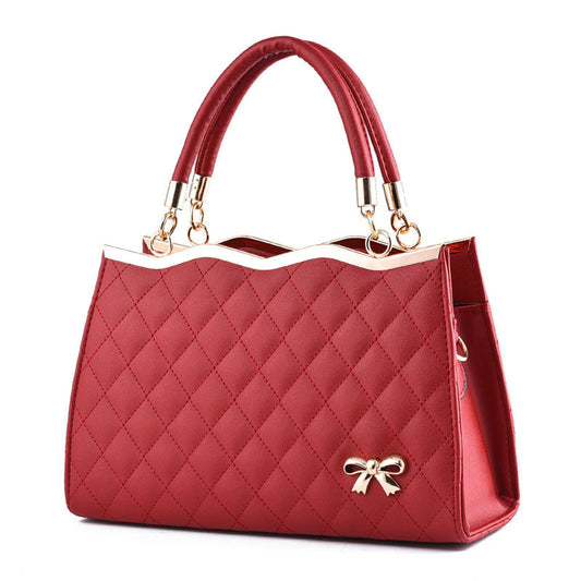 Quilted Shoulder & Handbag with Bow Detail