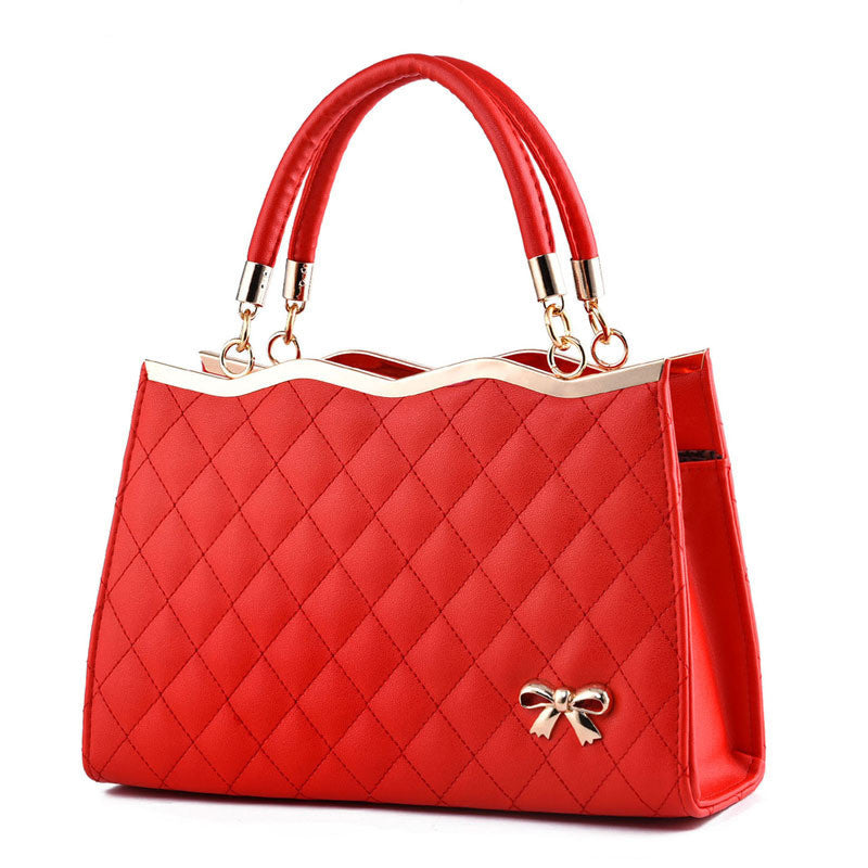 Quilted Shoulder & Handbag with Bow Detail