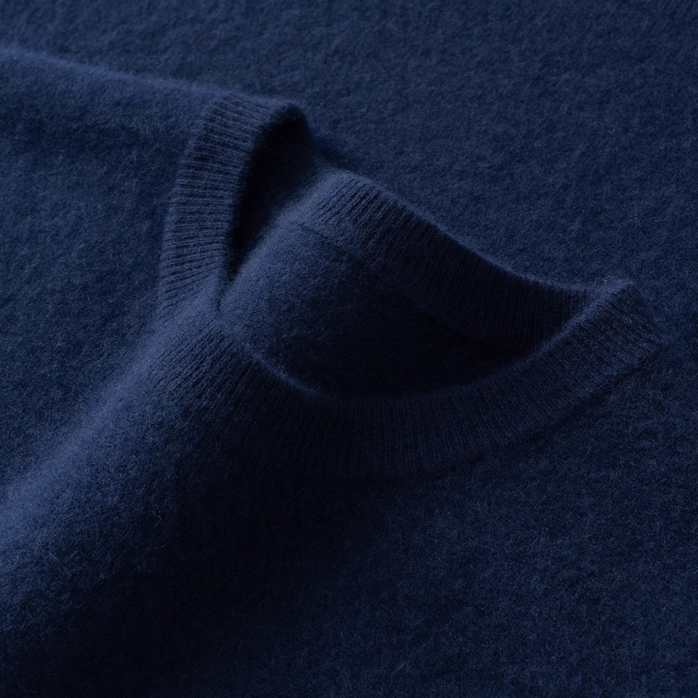 Close-up of a dark blue fabric texture