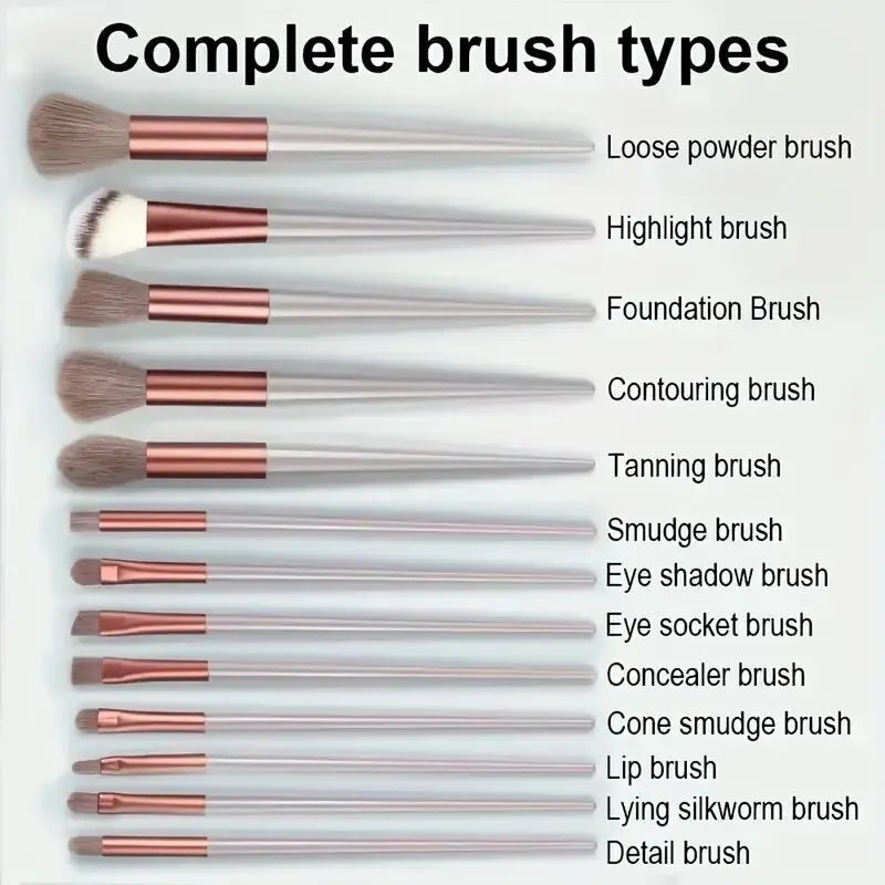 Professional Soft Makeup Brush Set – Fluffy Foundation, Powder & Eyeshadow Kabuki Brushes | Full Cosmetic Blending Kit