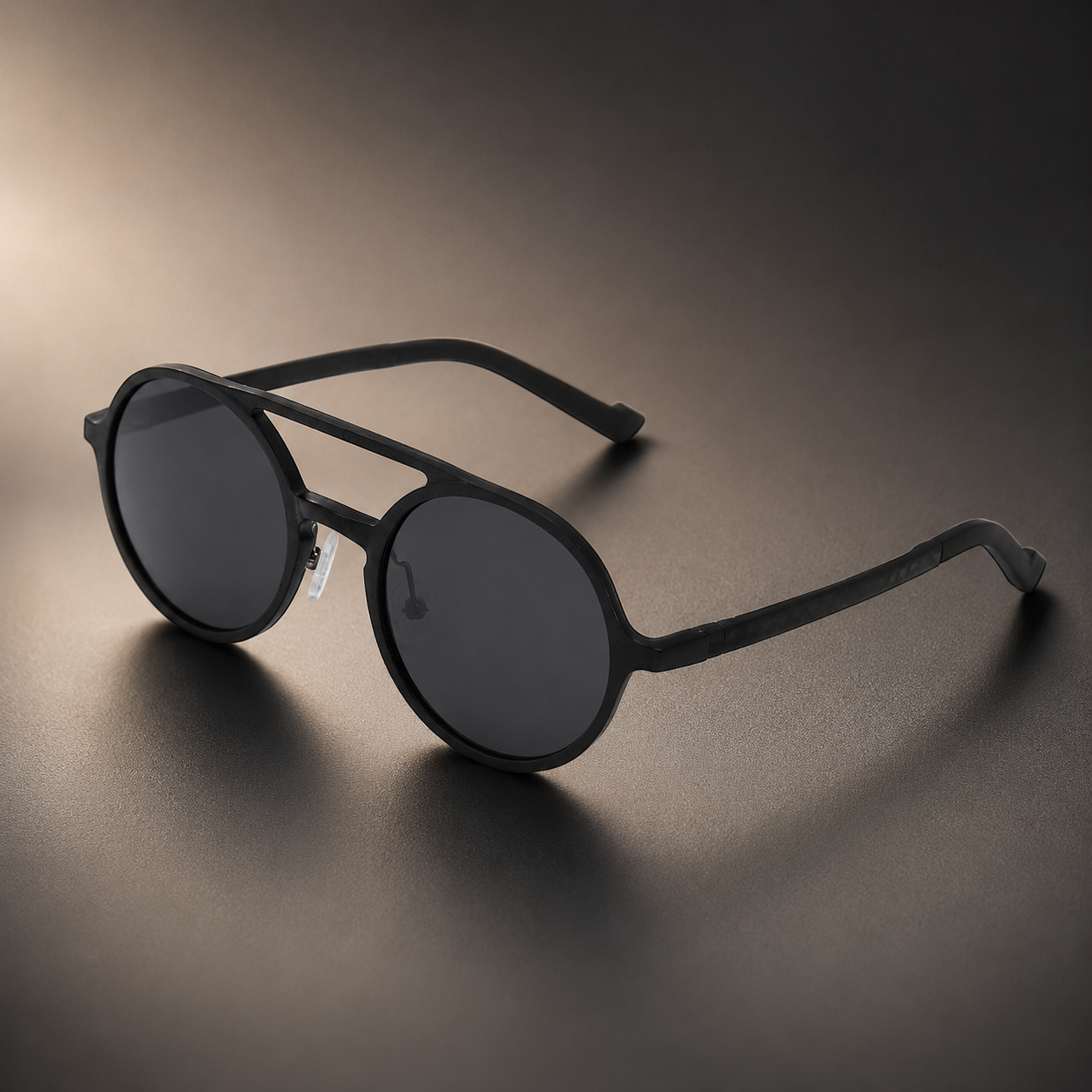 Vintage Double-Bridge Round Polarized Sunglasses