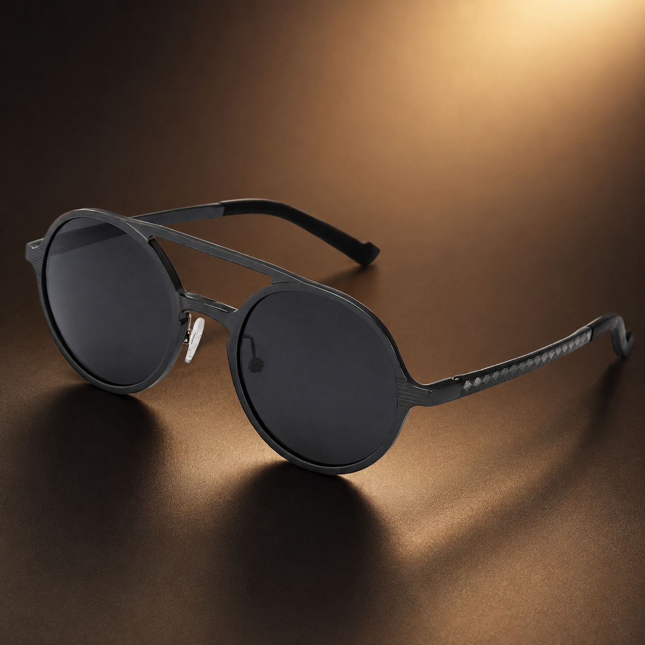 Vintage Double-Bridge Round Polarized Sunglasses