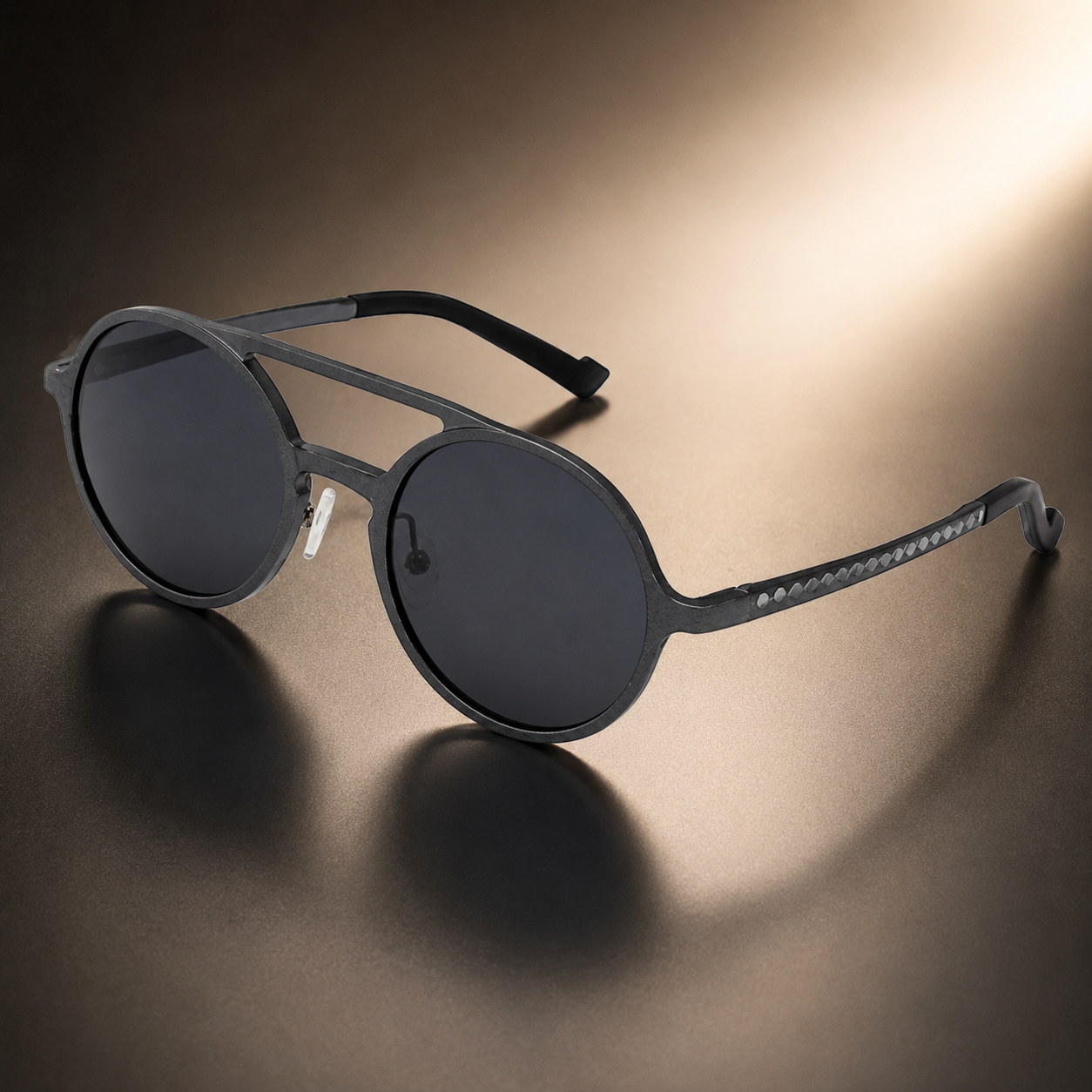 Vintage Double-Bridge Round Polarized Sunglasses