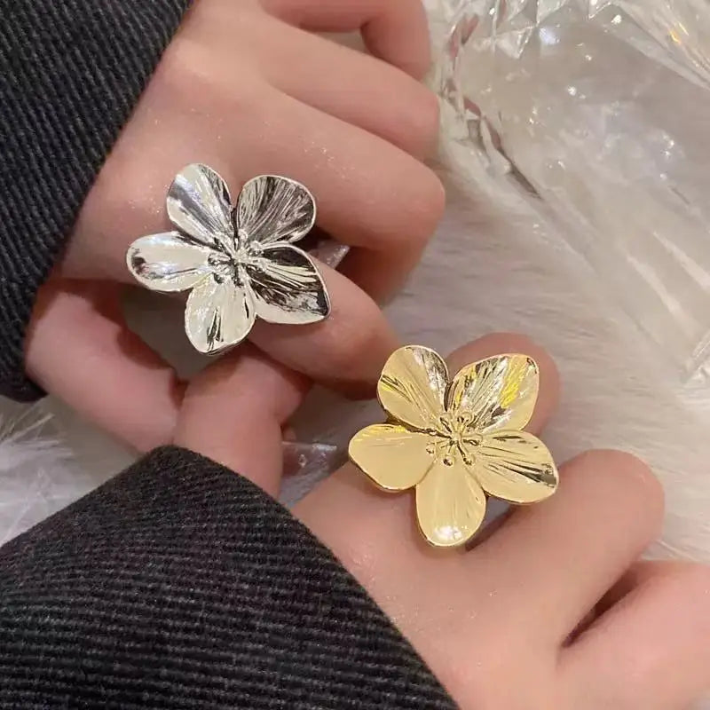 2025 New punk style large garland simple and elegant, fashionable and trendy adjustable women's ring