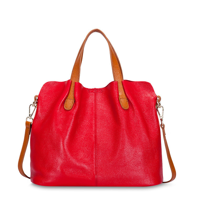 Women's Soft Cowhide Leather Tote & Shoulder Bag