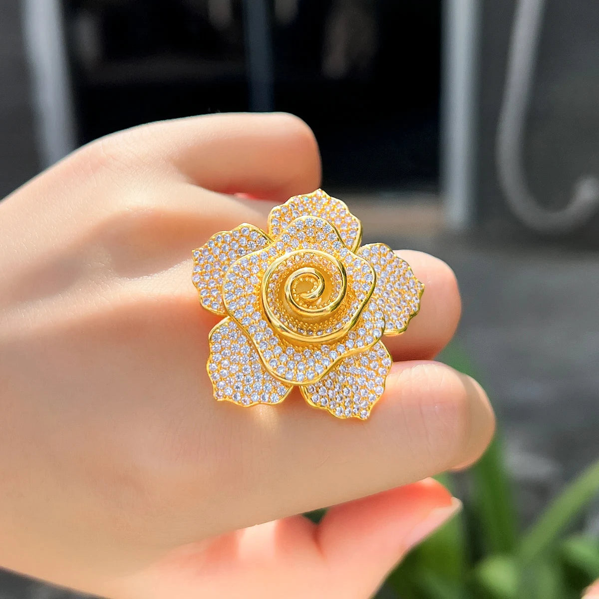 lower ring paved with cubic zirconia – luxury bridal jewelry