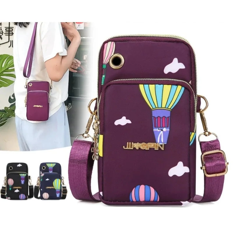 Mobile Phone Bag, WOMEN'S Crossbody Mini Bag, 2024 New Fashion Mom Mommy Coin Bag, Neck Hanging Running Cover