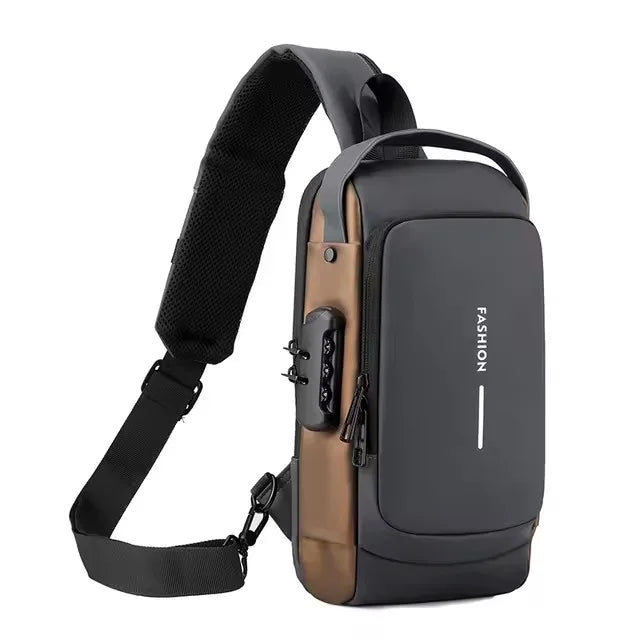 Anti-Theft USB Crossbody Chest Bag – Multifunctional Travel Sling Backpack | Unisex Waterproof Shoulder Bag with Charging Port