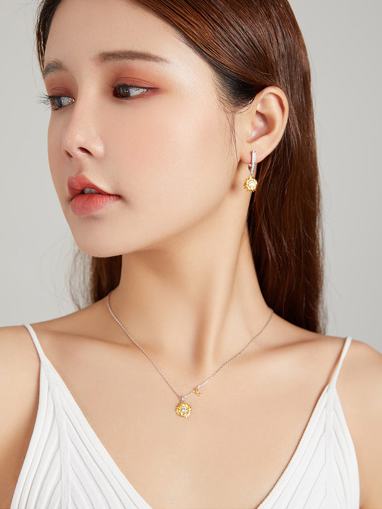 Sunflower 925 Sterling Silver Jewelry Set