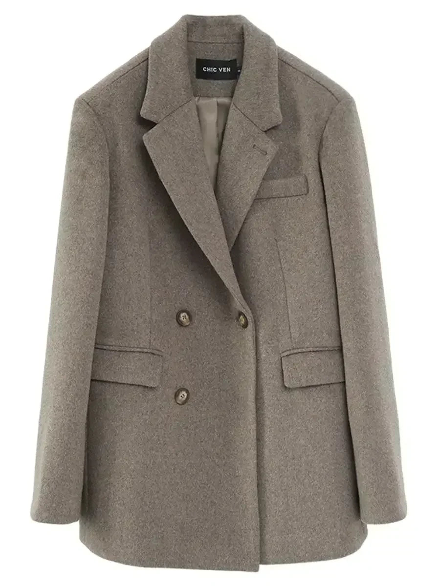 Women’s Wool Blend Long Blazer