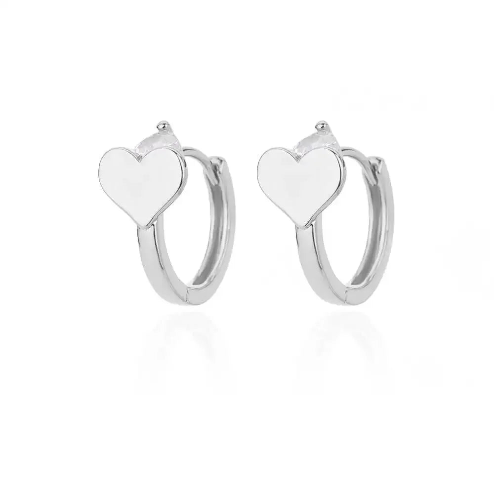 Hollow Zircon Heart Earrings – Gold Stainless Steel Luxury Jewelry for Women