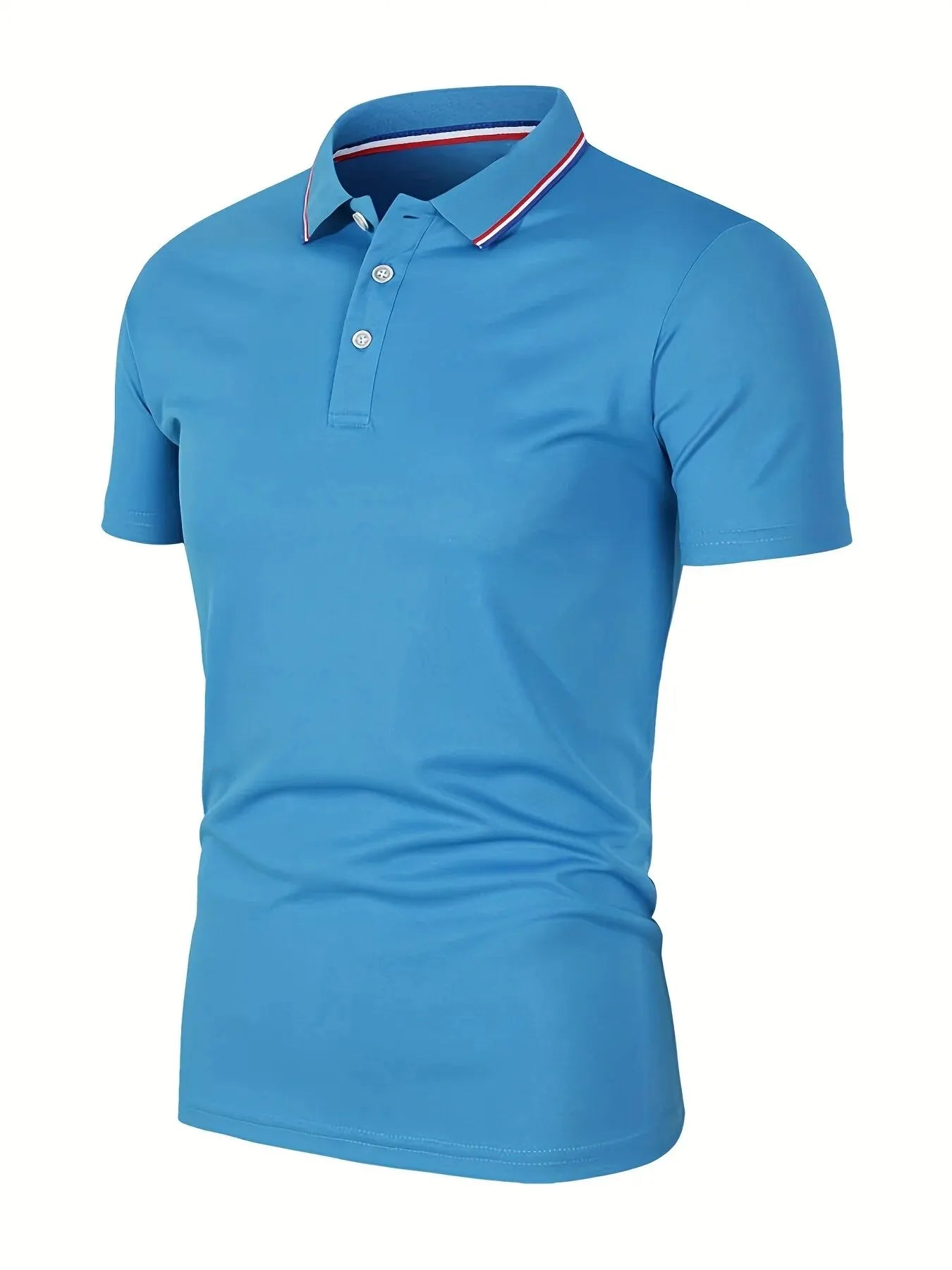 Men’s Solid Color Polo Shirt – Short Sleeve Business Casual Polo Collar Top | Summer Half-Sleeve T-Shirt