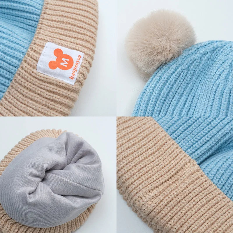 Double Pom Pom Hat & Scarf Set - Infants and Toddlers