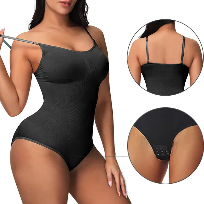Butt Lift Elastic Bodysuits for Women Tummy Control Shapewear Belly Trimmer Sculpting Body Shaper Compression Slimming Tank Tops