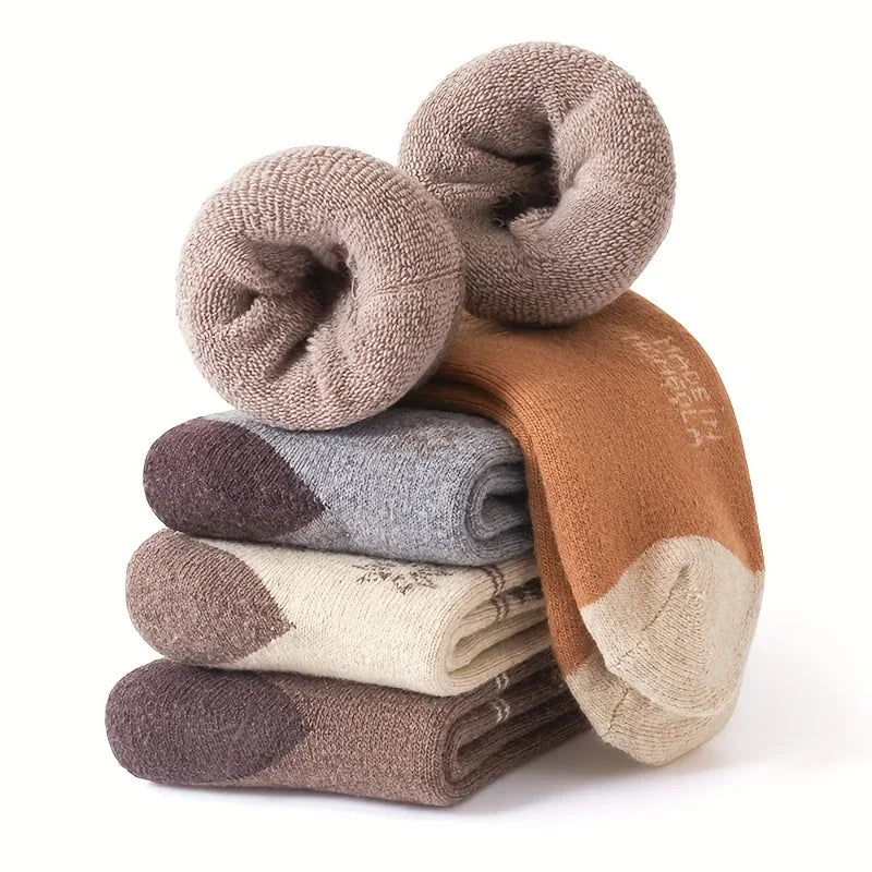 Wool Thermal Winter Socks – 5 Pairs