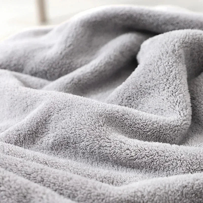 Baby Hooded Bath Towel Blanket – Soft Coral Fleece Cartoon Animal Wrap | Newborn & Toddler Swaddle Bathrobe (0–2 Years)