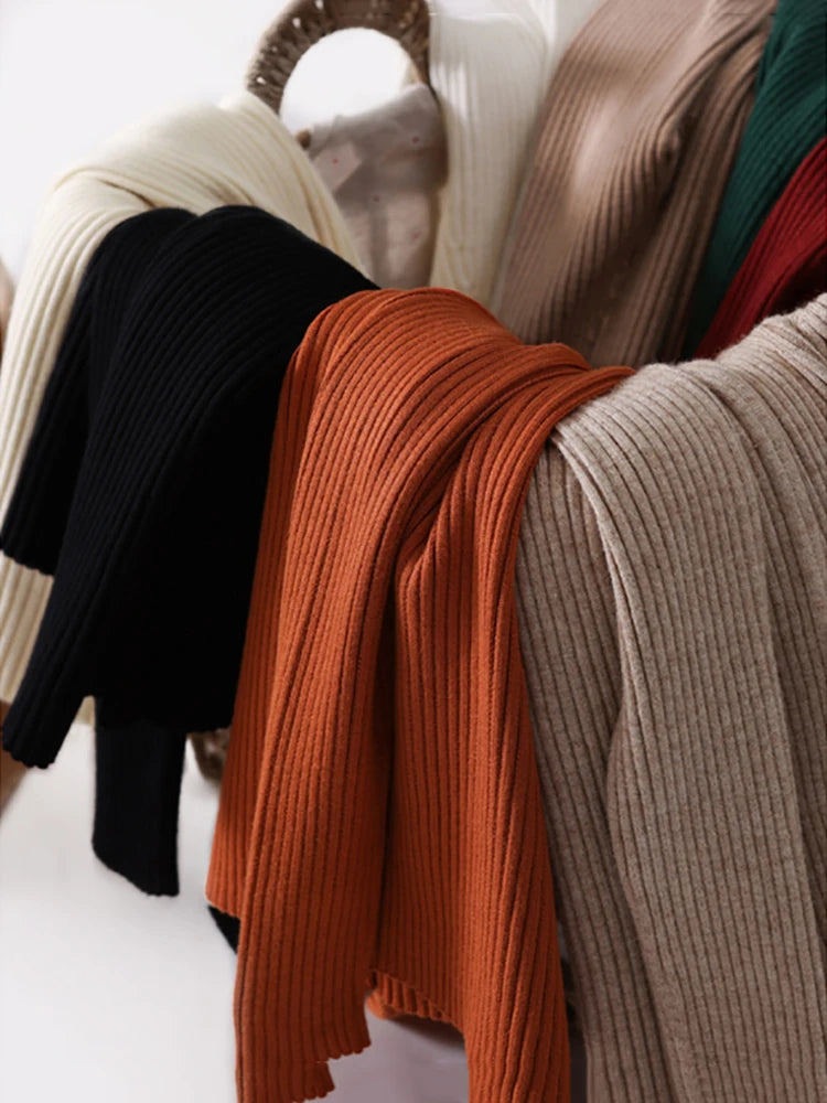 Women’s Chic Knitted Turtleneck Sweater – Long Sleeve Pullover Jumper | Autumn & Winter Fashion Knit Top