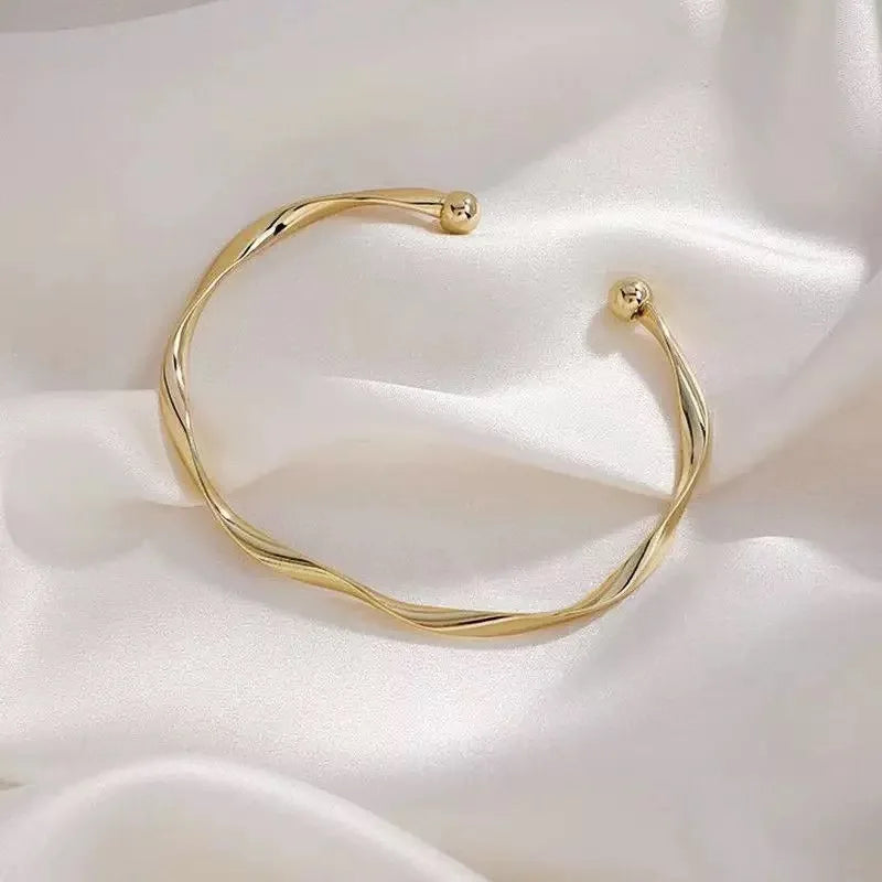 2025 fashion adjustable cuff bracelet with polished finish