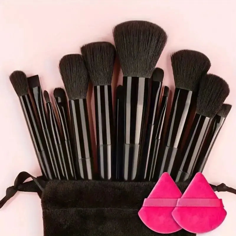 Professional Soft Makeup Brush Set – Fluffy Foundation, Powder & Eyeshadow Kabuki Brushes | Full Cosmetic Blending Kit
