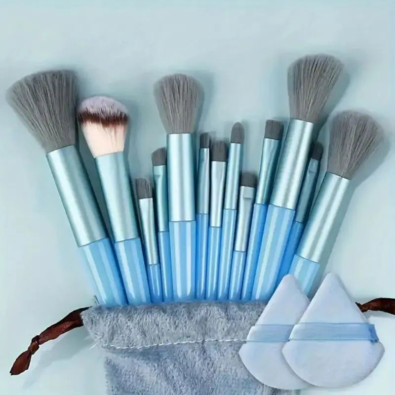 Professional Soft Makeup Brush Set – Fluffy Foundation, Powder & Eyeshadow Kabuki Brushes | Full Cosmetic Blending Kit
