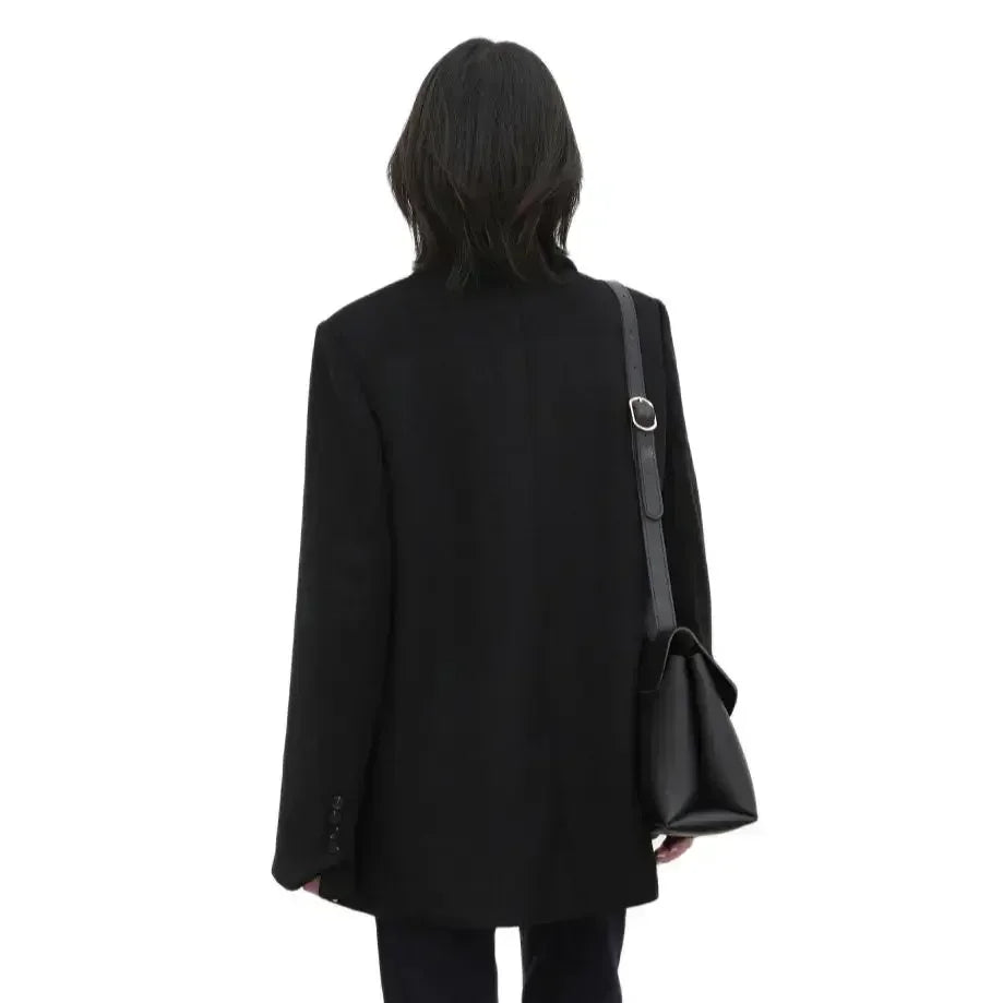 Women’s Wool Blend Long Blazer