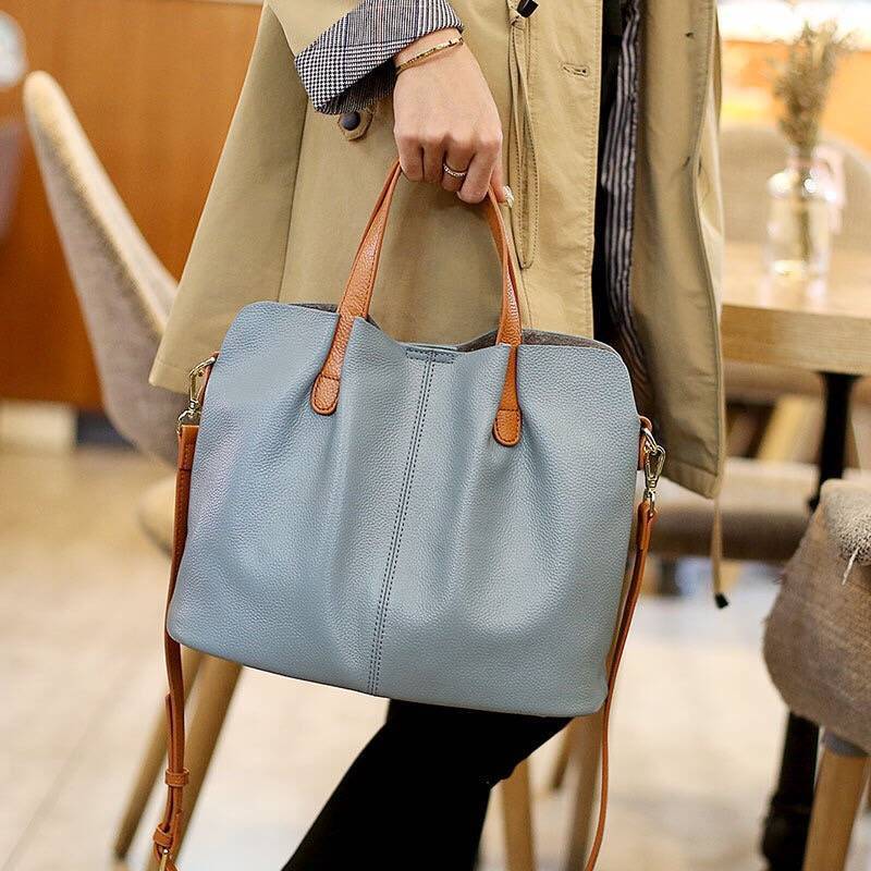 Women's Soft Cowhide Leather Tote & Shoulder Bag