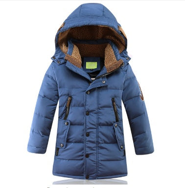 Boys' Duck Down Medium-Length Winter Jacket