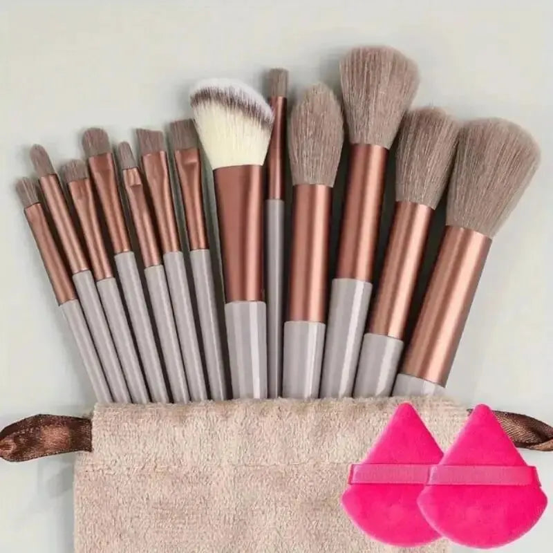 Professional Soft Makeup Brush Set – Fluffy Foundation, Powder & Eyeshadow Kabuki Brushes | Full Cosmetic Blending Kit