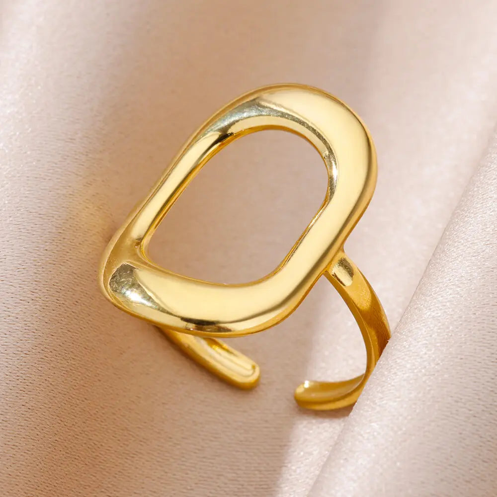 Classic Gold 316L Stainless Steel Ring for Women – Luxury, Never-Fade, Everyday Elegant Jewelry