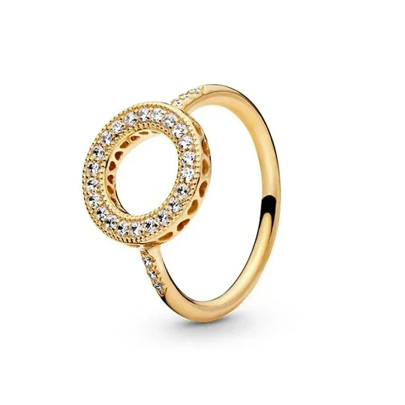 925 Sterling Silver Gold Rings for Women – Classic Luxury Styles | Elegant Shiny Charm Jewelry & Gift Collection
