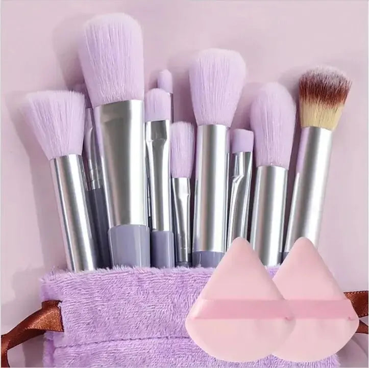Professional Soft Makeup Brush Set – Fluffy Foundation, Powder & Eyeshadow Kabuki Brushes | Full Cosmetic Blending Kit
