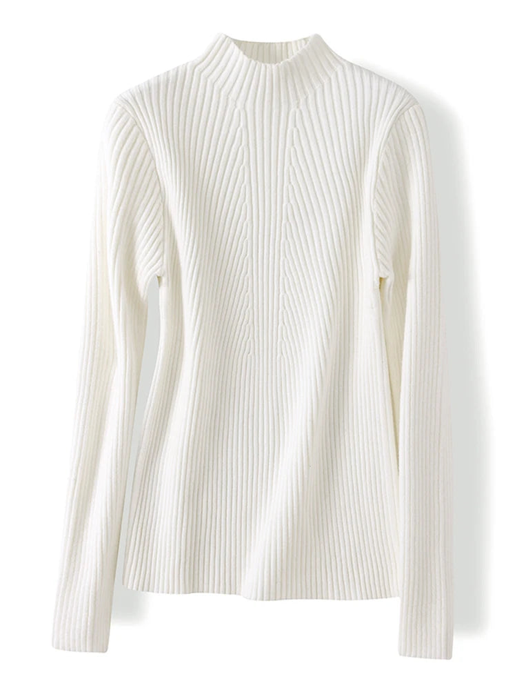 Women’s Chic Knitted Turtleneck Sweater – Long Sleeve Pullover Jumper | Autumn & Winter Fashion Knit Top