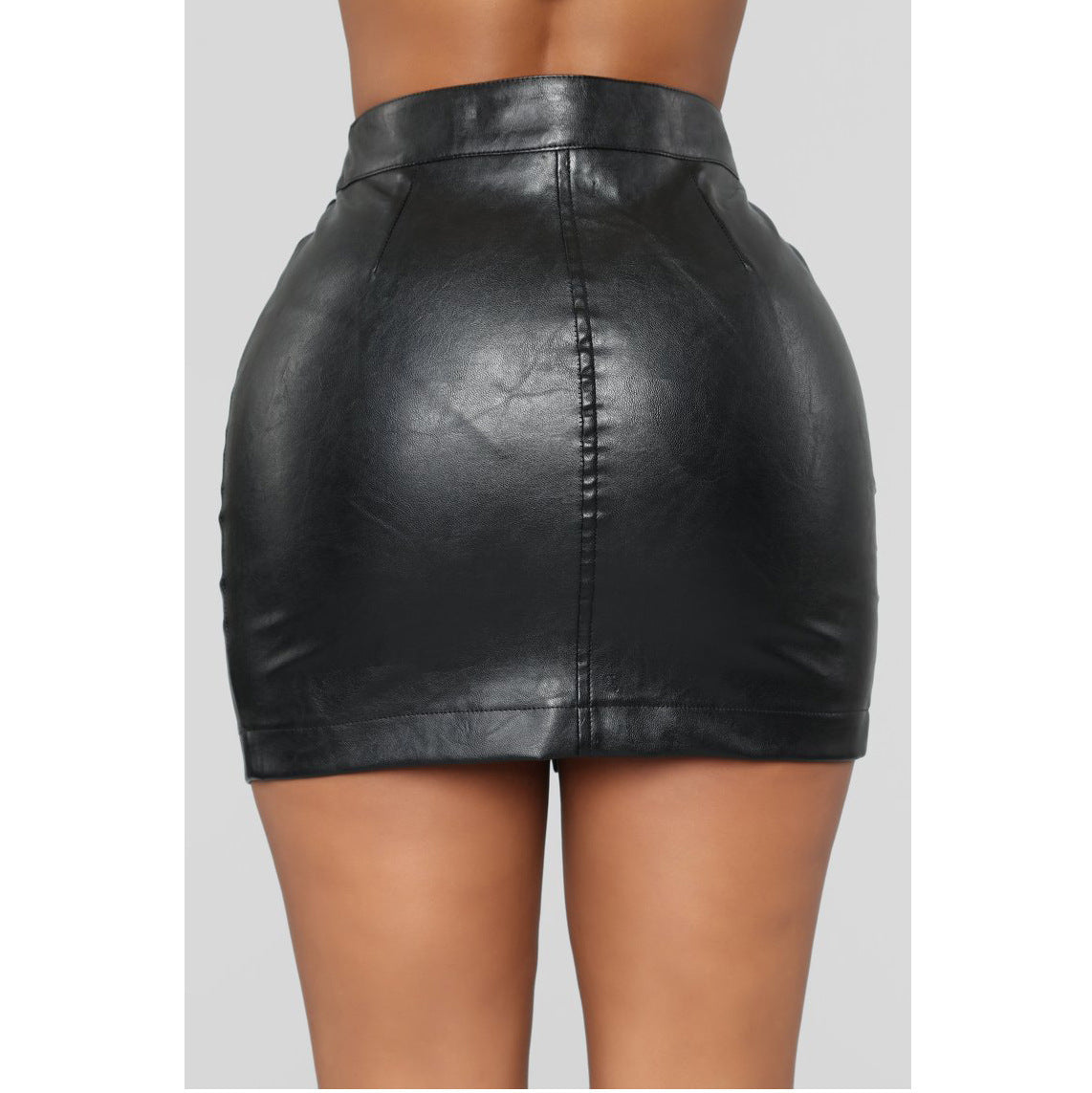 Women’s High-Waist Short Leather Skirt – Black PU Mini Skirt | Chic Streetwear & Night-Out Fashion