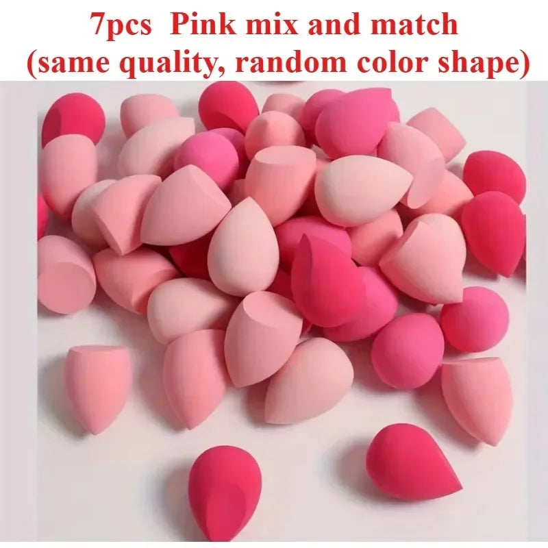 4/7/18-Piece Makeup Sponge Set – Soft Blending Puffs for Liquid, Cream & Powder | Dual-Use Foundation Beauty Eggs