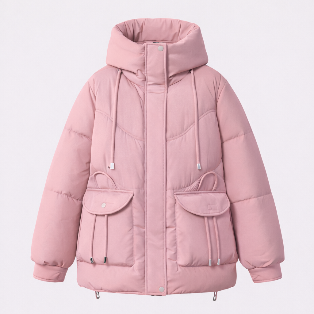 Women’s Winter Puffer Jacket - Short and Cotton-Padded