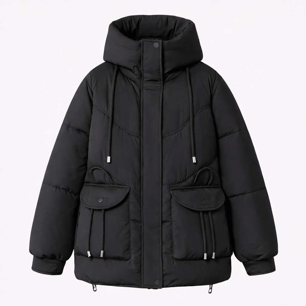 Women’s Winter Puffer Jacket - Short and Cotton-Padded