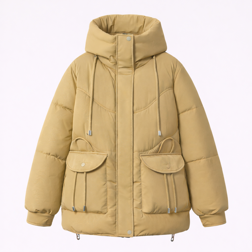 Women’s Winter Puffer Jacket - Short and Cotton-Padded