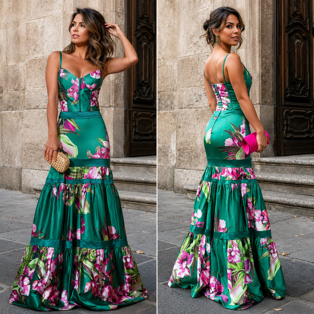 Buenos Aires Summer Love Floral Mermaid Maxi Dress