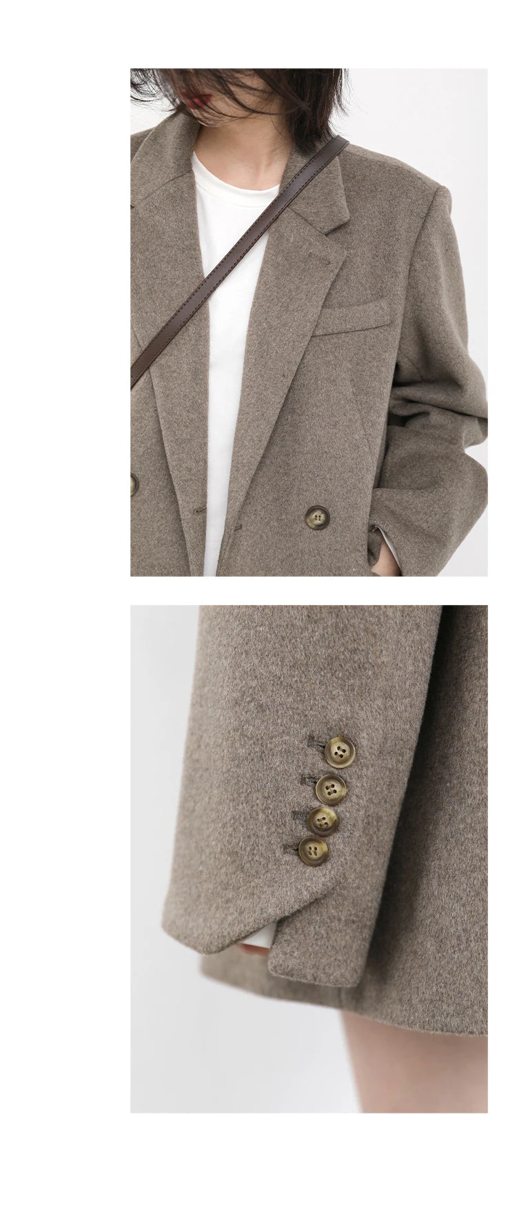 Women’s Wool Blend Long Blazer