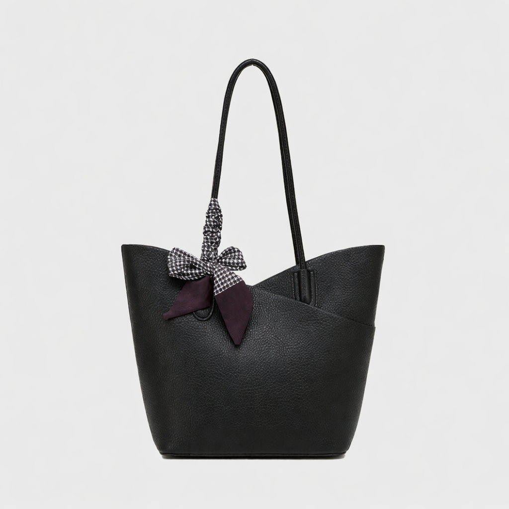 Soft PU Leather Tote Bag Set with Inner Pouch – Minimalist Shoulder & Handbag