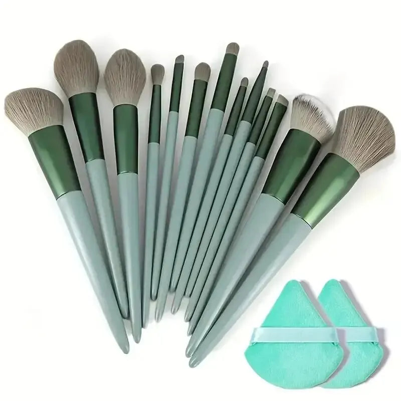 Professional Soft Makeup Brush Set – Fluffy Foundation, Powder & Eyeshadow Kabuki Brushes | Full Cosmetic Blending Kit